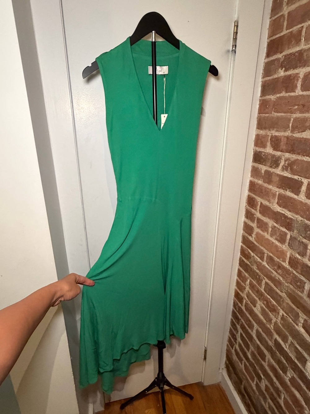 Yigal Azrouel Sleeveless Asymmetrical Green Dress